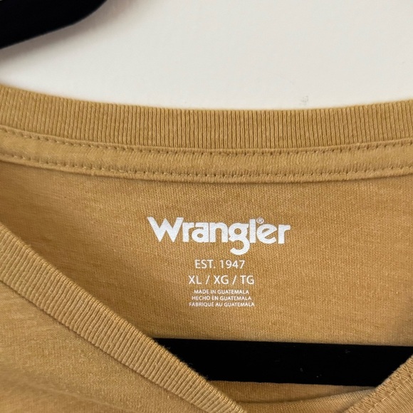 Wrangler Men’s Graphic Ride Or Die T-Shirt Size XL Mustard Yellow - Picture 3 of 3